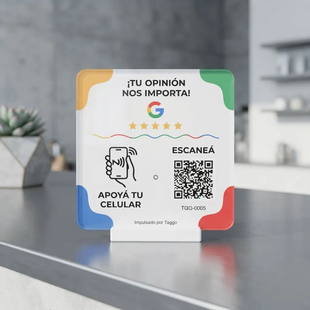 Tarjeta Taggo en un local